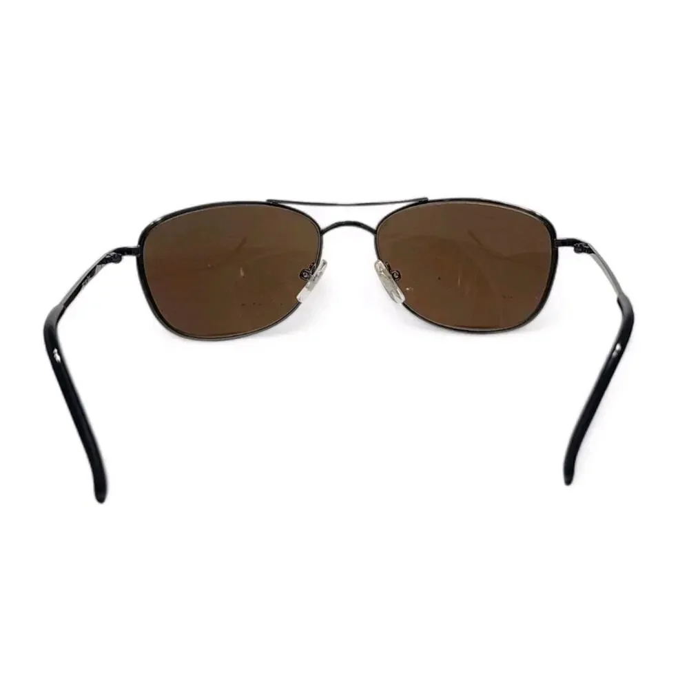 Zoom Sun Sport Metal Sunglasses 09077 Wrap Around Brown Aviators - Men's/Unisex